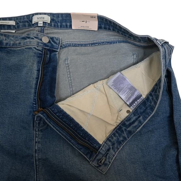 NYDJ Womens 28W High Waist Fray Hem Crop Slim Bootcut Lift Tuck Technology Jeans - Picture 9 of 14